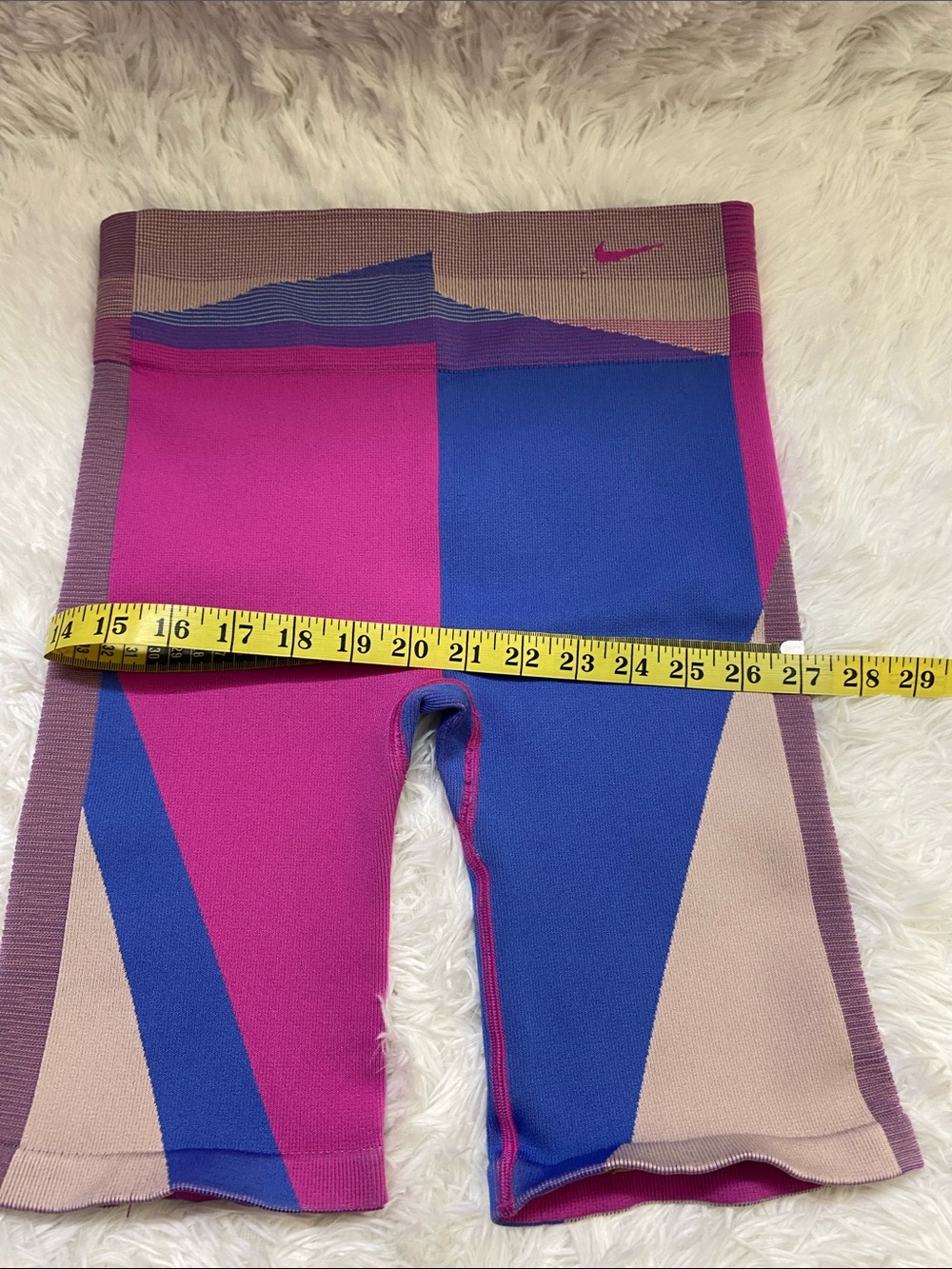 Nike Dri-Fit Women’s Colorblock  Sports Shorts - Pink Purple Blue Tan. Size-XL - Picture 6 of 14